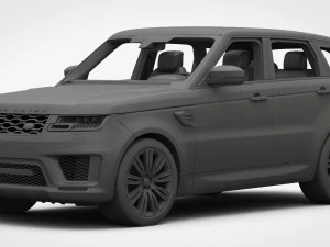 range rover sport 2018 detailed interior 3D Model