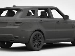 range rover sport 2018 detailed interior 3D Модель