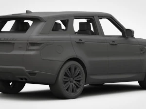 range rover sport 2018 detailed interior 3D Model