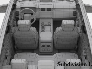 range rover sport 2018 detailed interior 3D Модель