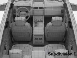 range rover sport 2018 detailed interior 3D Model