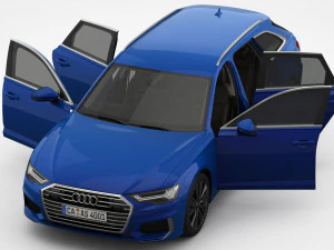 audi a6 s-line avant 2019 3D Model