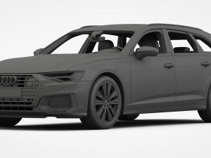 audi a6 s-line avant 2019 3D Model