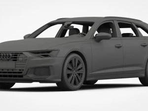 audi a6 s-line avant 2019 3D Model