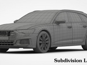 audi a6 s-line avant 2019 3D Model