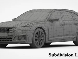 audi a6 s-line avant 2019 3D Model