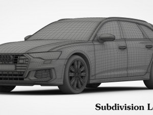 audi a6 s-line avant 2019 3D Model