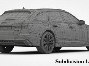 audi a6 s-line avant 2019 3D Model