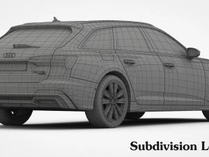 audi a6 s-line avant 2019 3D Model