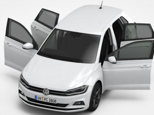 volkswagen polo 2018 detailed interior Model 3D