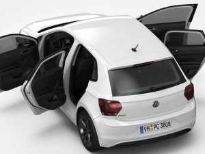 volkswagen polo 2018 detailed interior 3D Model
