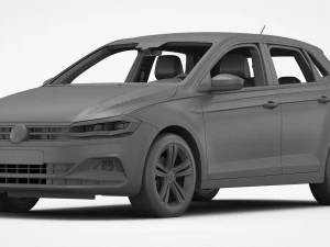 volkswagen polo 2018 detailed interior 3D Model