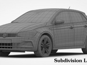volkswagen polo 2018 detailed interior Model 3D
