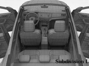 volkswagen polo 2018 detailed interior 3D Model