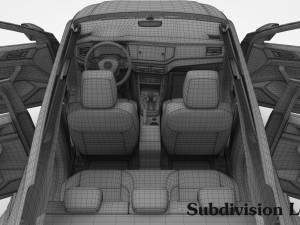 volkswagen polo 2018 detailed interior Model 3D