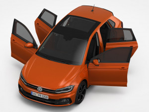 volkswagen polo r-line 2018 Modèle 3D