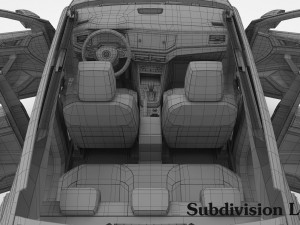 volkswagen polo r-line 2018 Modèle 3D