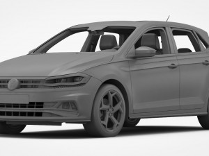 volkswagen polo r-line 2018 Modèle 3D