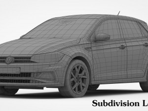 volkswagen polo gti 2018 3D मॉडल
