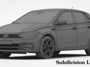 volkswagen polo gti 2018 3D मॉडल