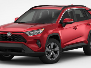 toyota rav4 2019 detailed interior 3D Model