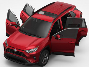 toyota rav4 2019 detailed interior 3D Model