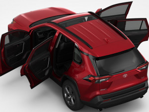 toyota rav4 2019 detailed interior 3D Model