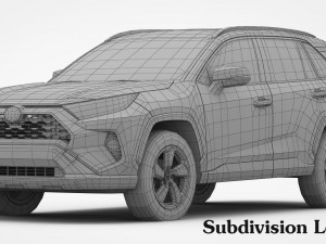toyota rav4 2019 detailed interior 3D Model