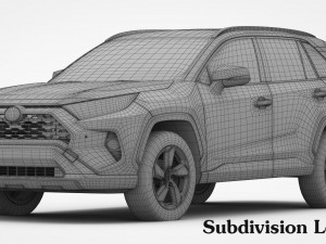 toyota rav4 2019 detailed interior 3D Model
