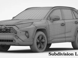 toyota rav4 2019 detailed interior 3D Model