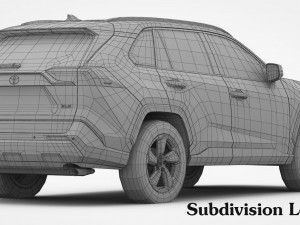 toyota rav4 2019 detailed interior 3D Model