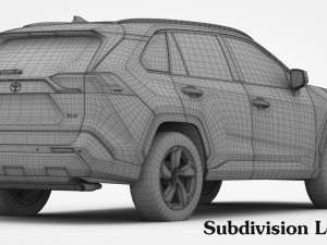 toyota rav4 2019 detailed interior 3D Model