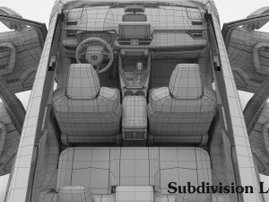 toyota rav4 2019 detailed interior 3D Model
