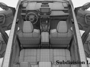 toyota rav4 2019 detailed interior 3D Model