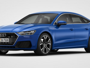 audi a7 sportback s-line 2019 3D Model