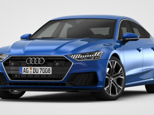 audi a7 sportback s-line 2019 3D 模型