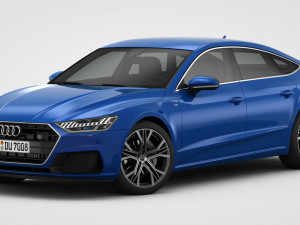 audi a7 sportback s-line 2019 3D 模型