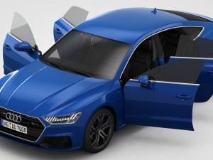 audi a7 sportback s-line 2019 3D 模型