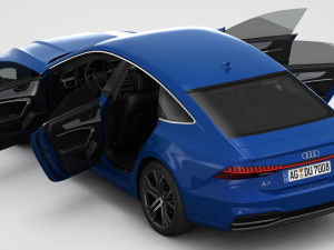 audi a7 sportback s-line 2019 3D 模型
