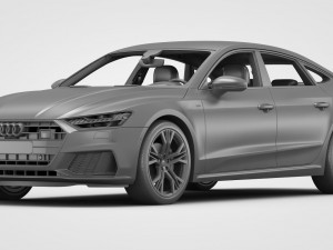 audi a7 sportback s-line 2019 3D 模型