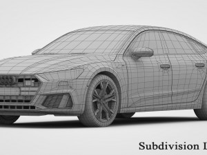 audi a7 sportback s-line 2019 3D 模型