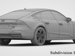 audi a7 sportback s-line 2019 3D 模型