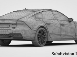 audi a7 sportback s-line 2019 3D 模型