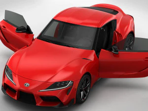 toyota supra 2020 detailed interior 3D Model