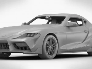 toyota supra 2020 detailed interior 3D Model