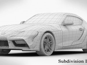 toyota supra 2020 detailed interior 3D Model