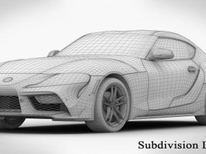 toyota supra 2020 detailed interior 3D Model