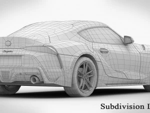 toyota supra 2020 detailed interior 3D Model