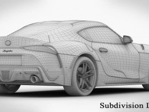 toyota supra 2020 detailed interior 3D Model