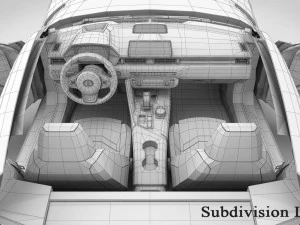 toyota supra 2020 detailed interior 3D Model